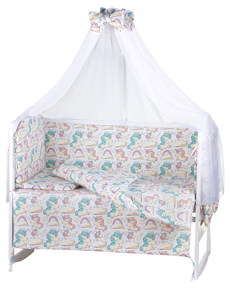 

Детская постель Babyroom Comfort-08 unicorn белый (единороги). 33399