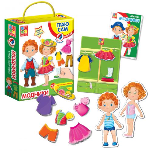 

Магнитная одевашка "Модники" (укр) Vladi Toys. 35913