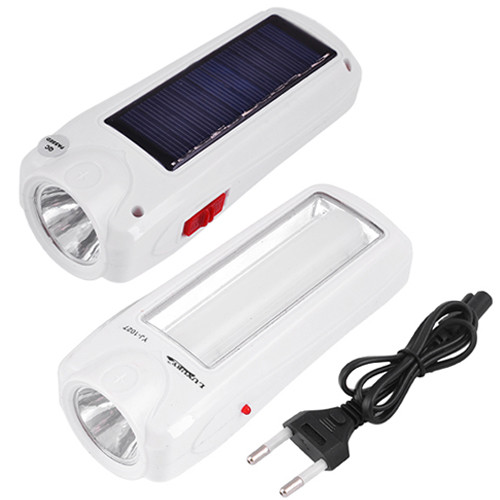 

Фонарь Luxury 1027 T, 1W+9SMD, солнечная батарея, ЗУ 220V, встроенный аккумулятор. 32241