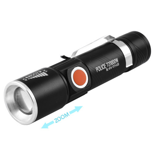 

Фонарь Police 616-XPE, ЗУ USB, встроенный аккумулятор, zoom, зажим. 32286