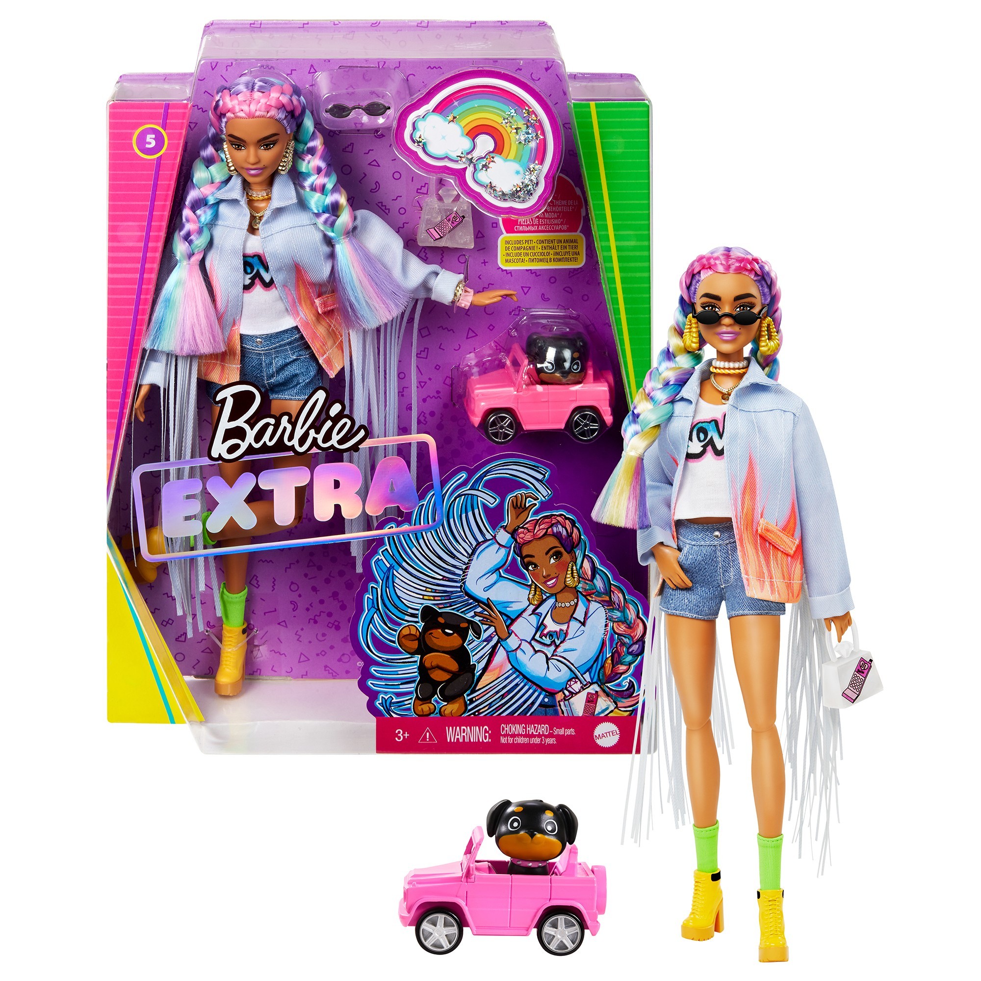 

Кукла Barbie Экстра с радужными косичками №2