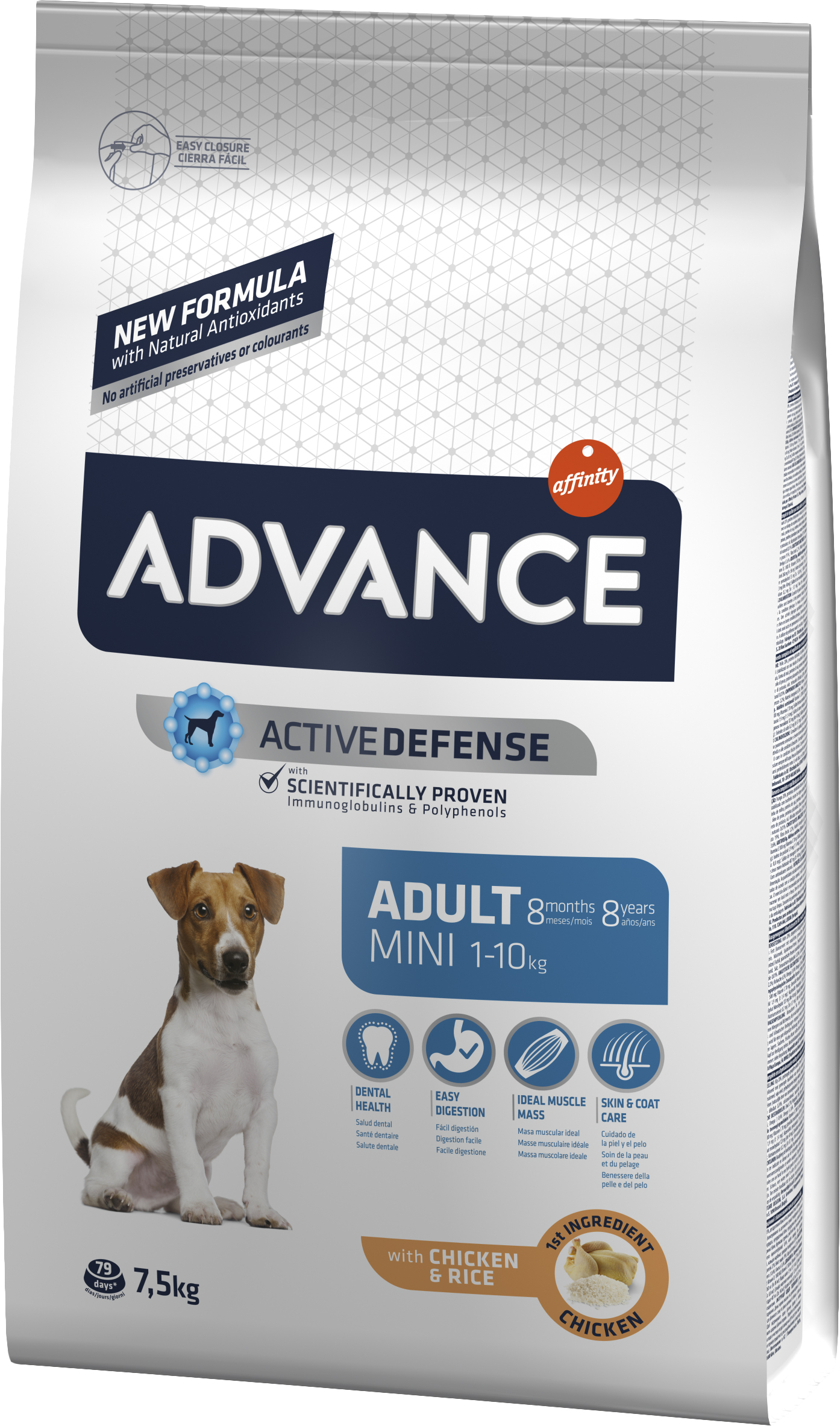 

Сухой корм Advance Mini Adult для взрослых собак маленьких пород 7.5 кг