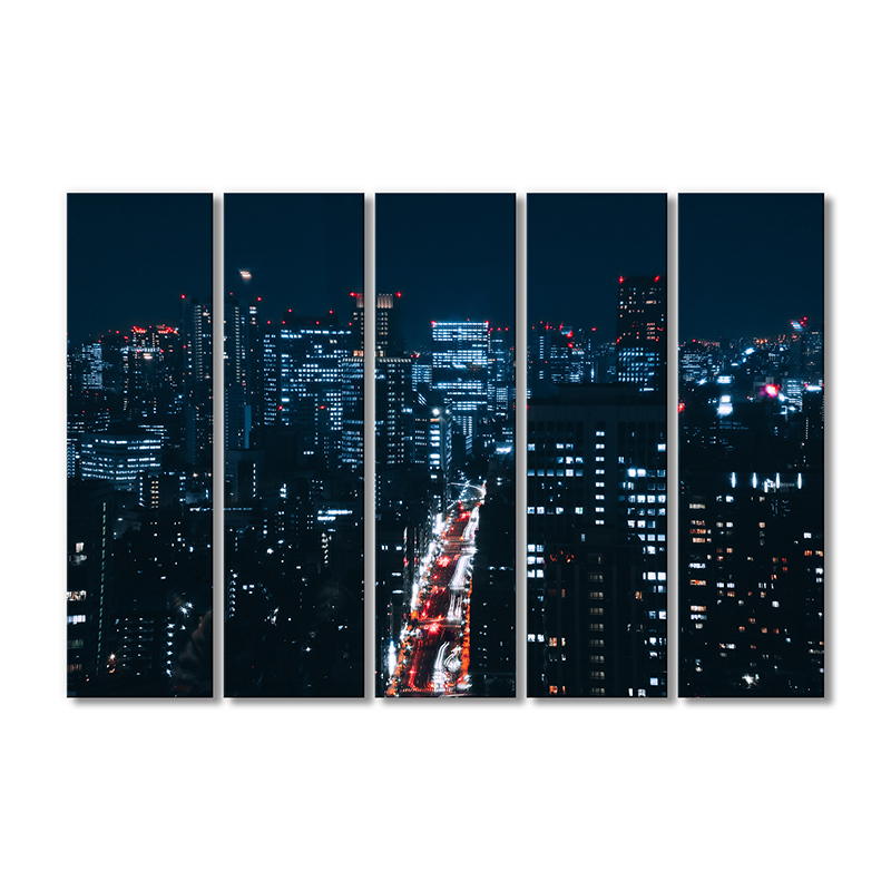 

Модульная картина Artel «Вид на ночной город» 5 модулей 80x120 см