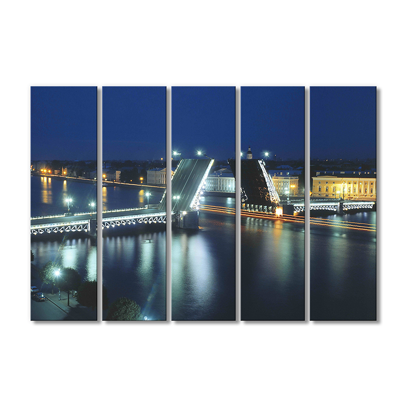 

Модульная картина Artel «Вечер. Разведенный мост» 5 модулей 120x180 см