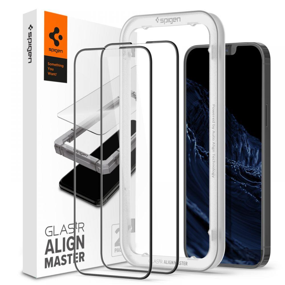 

Защитное стекло Spigen Glas.tR Align Master Full Cover 2-Pack для iPhone 13 Pro Max Black