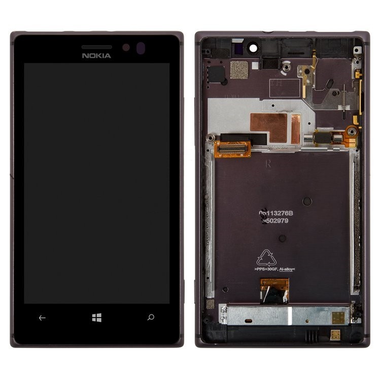 

Дисплей для Nokia Lumia 925 с сенсором (тачскрином) и рамкой черный