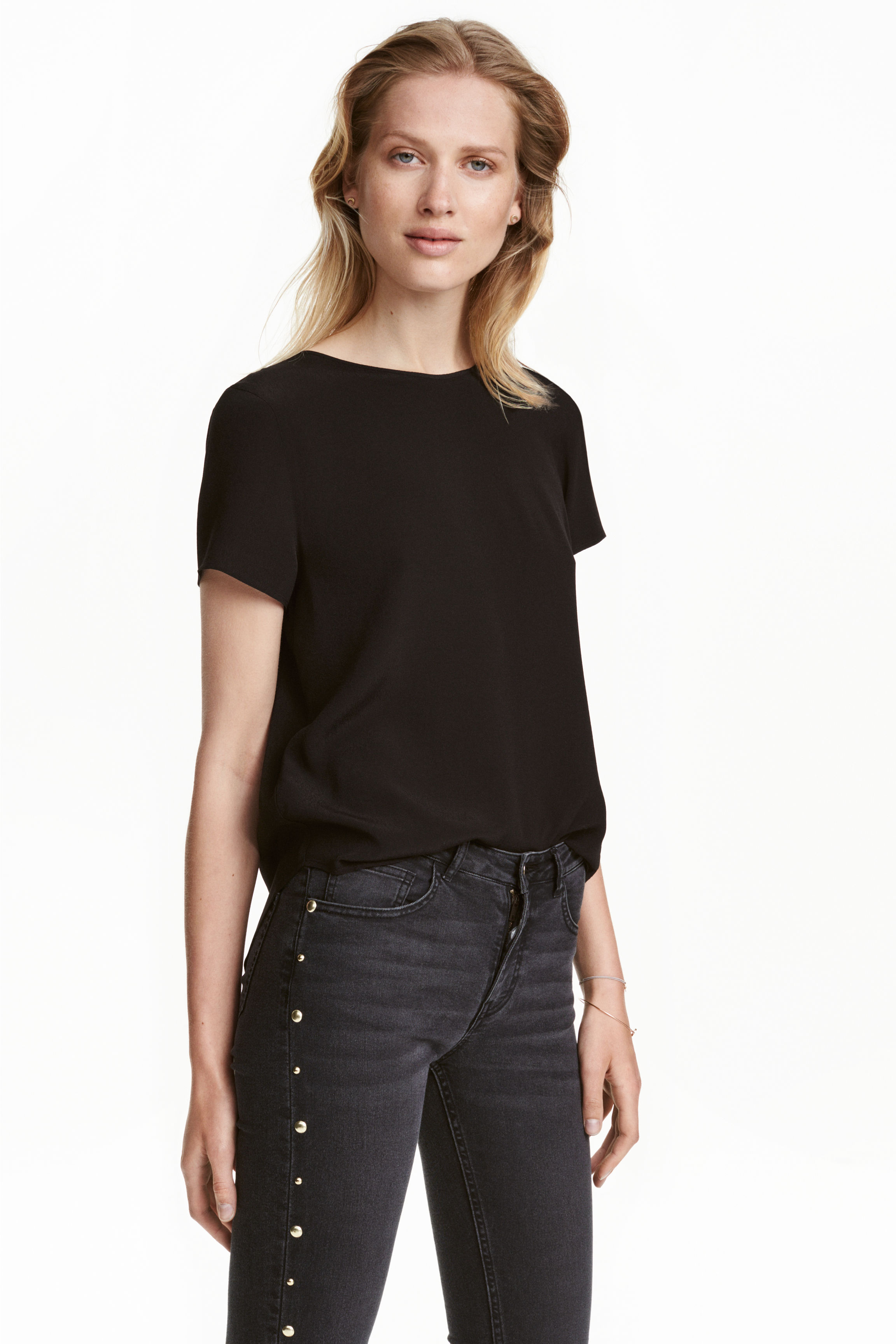 

Блузка H&M  Черный 389537_03, Блузка H&M 34 Черный 389537_03