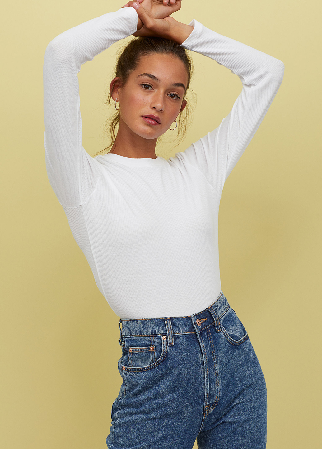 

Лонгслив H&M L Белый 0688558_бел._01