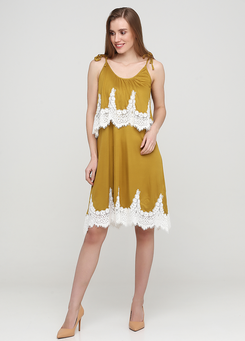 

Платье H&M  Оливковый 0391873_01, Платье H&M S Оливковый 0391873_01