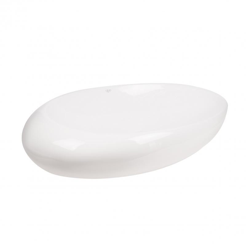 

Qtap Leo раковина накладная овальная с донным клапаном 690x435x180mm WHITE