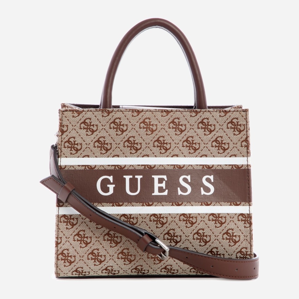 Акція на Сумка крос-боді жіноча Guess Monique Mini 74603 Коричнева від Rozetka