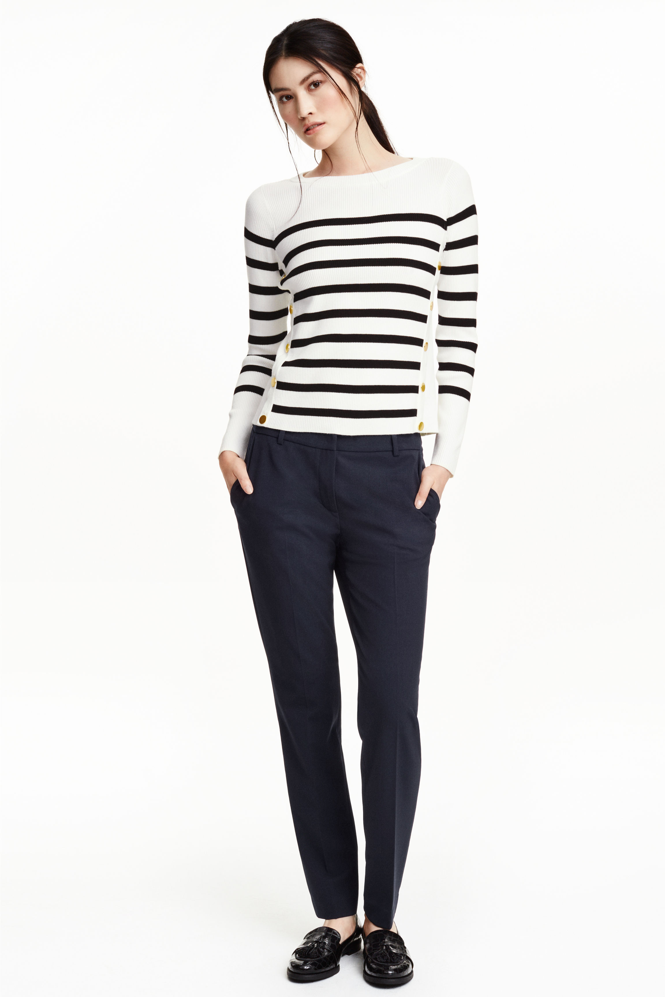 

Брюки H&M 0350082-3604 38 синий