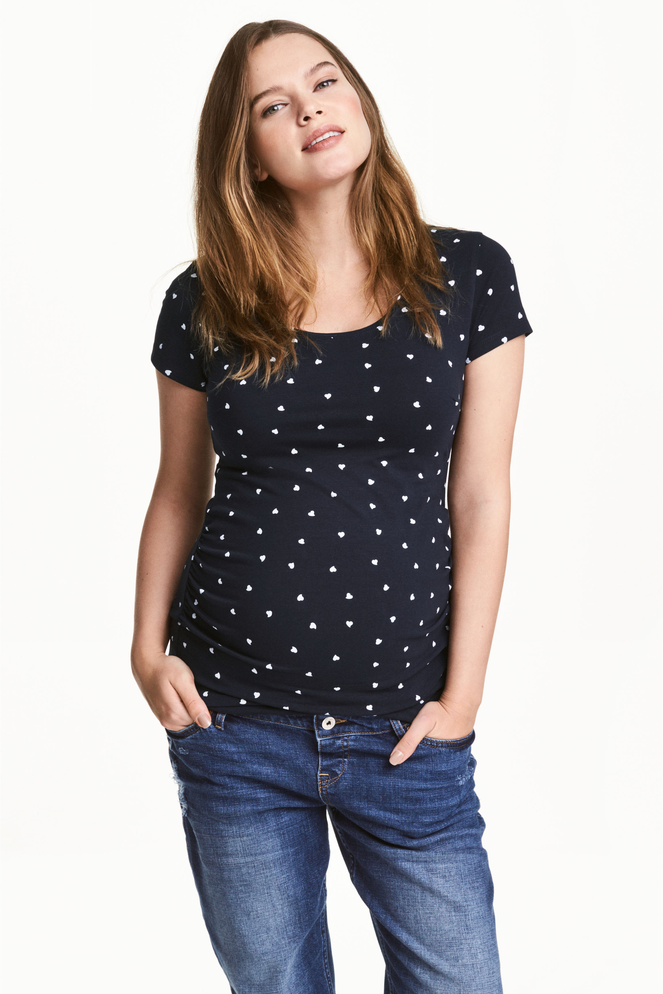 

Футболка H&M Mama 0249165  синий, Футболка H&M Mama 0249165 XS синий