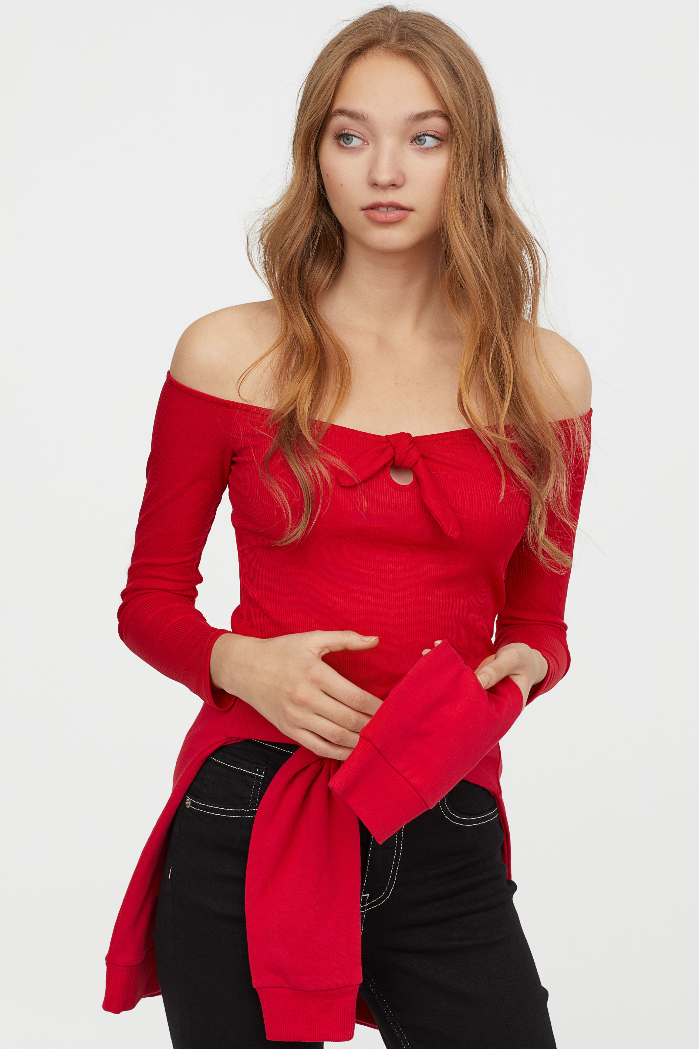 

Топ H&M 0681561-02  красный, Топ H&M 0681561-02 XXS красный