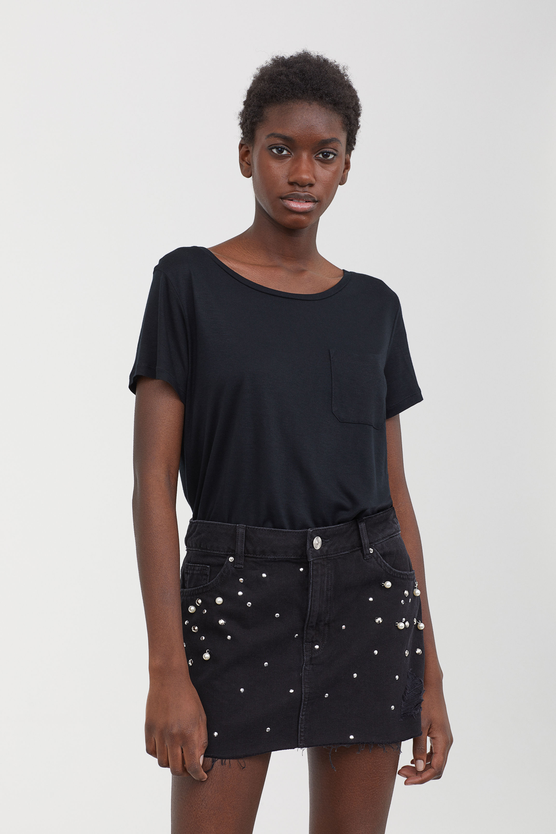 

Футболка H&M 0215337  черный, Футболка H&M 0215337 XS черный