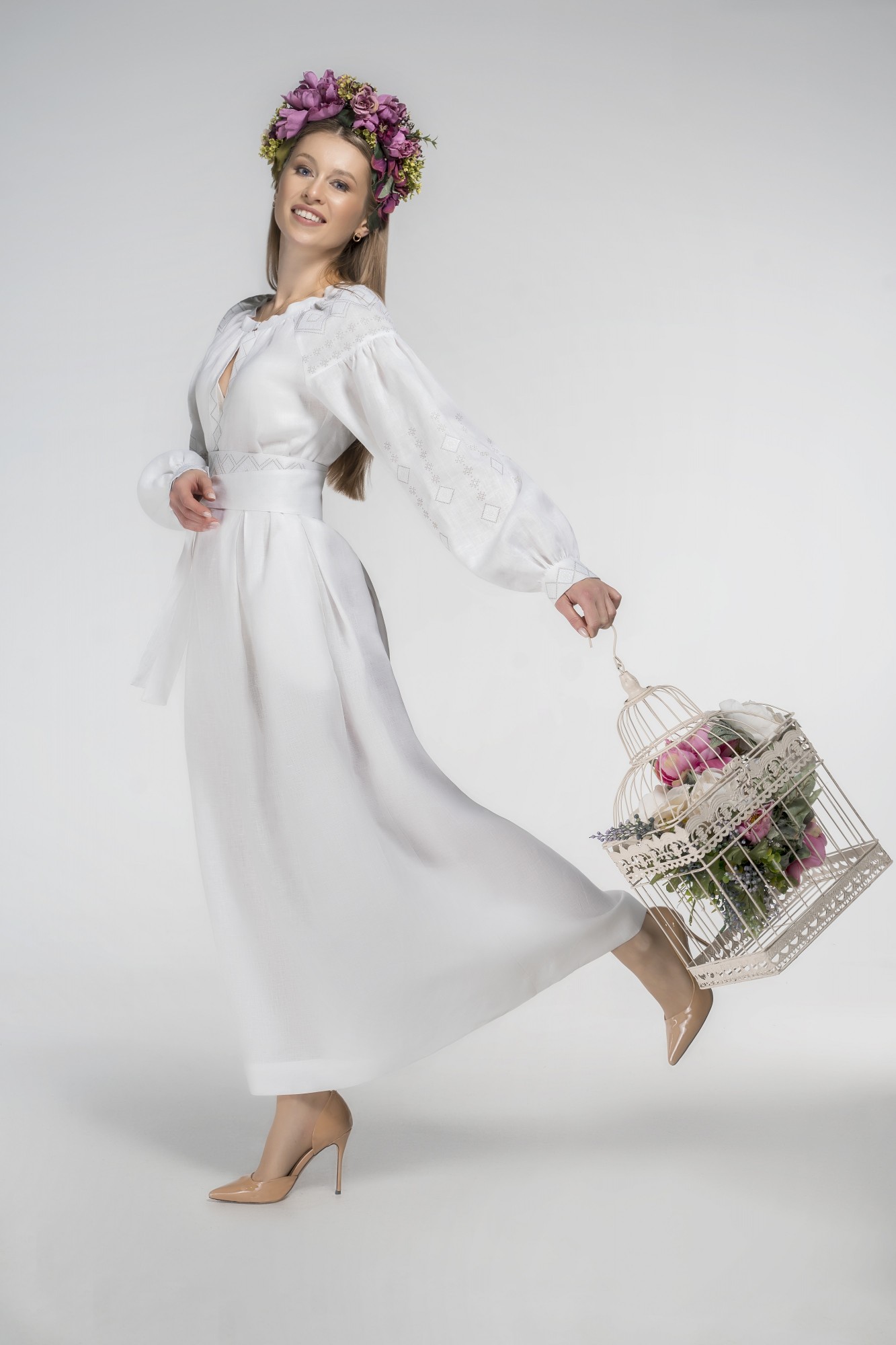 

Сукня вишита Діамант від VOVNA білий  р, Сукня вишита Діамант від VOVNA білий 44 р.
