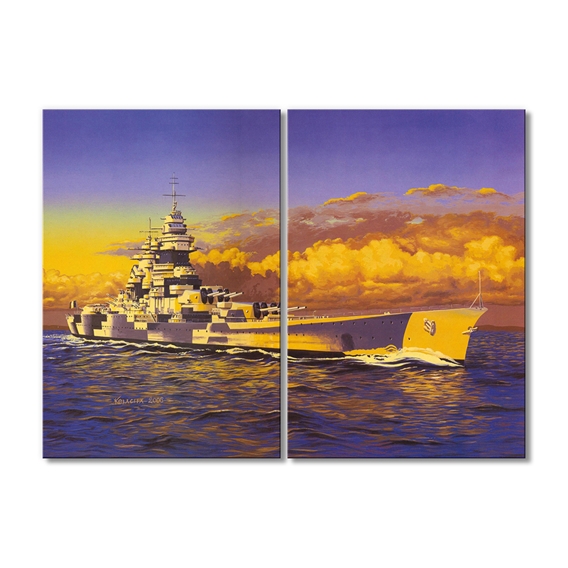 

Модульная картина Artel «Военный корабль на закате» 2 модуля 80x120 см