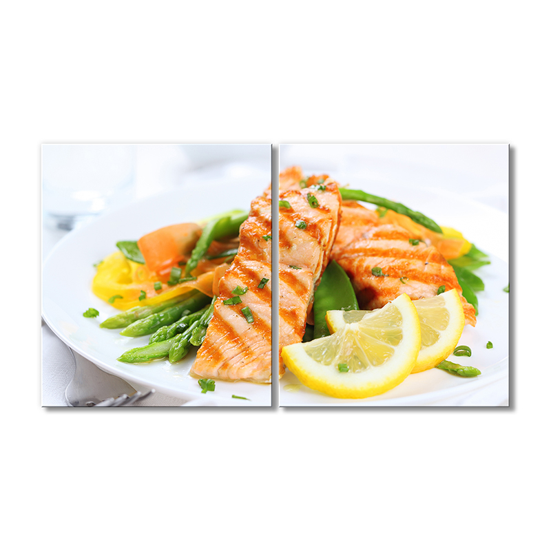 

Модульная картина Artel «Вкусное блюдо из красной рыбы» 2 модуля 90x135 см