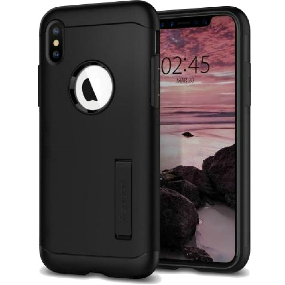 

Чехол Spigen для iPhone XS Slim Armor Black