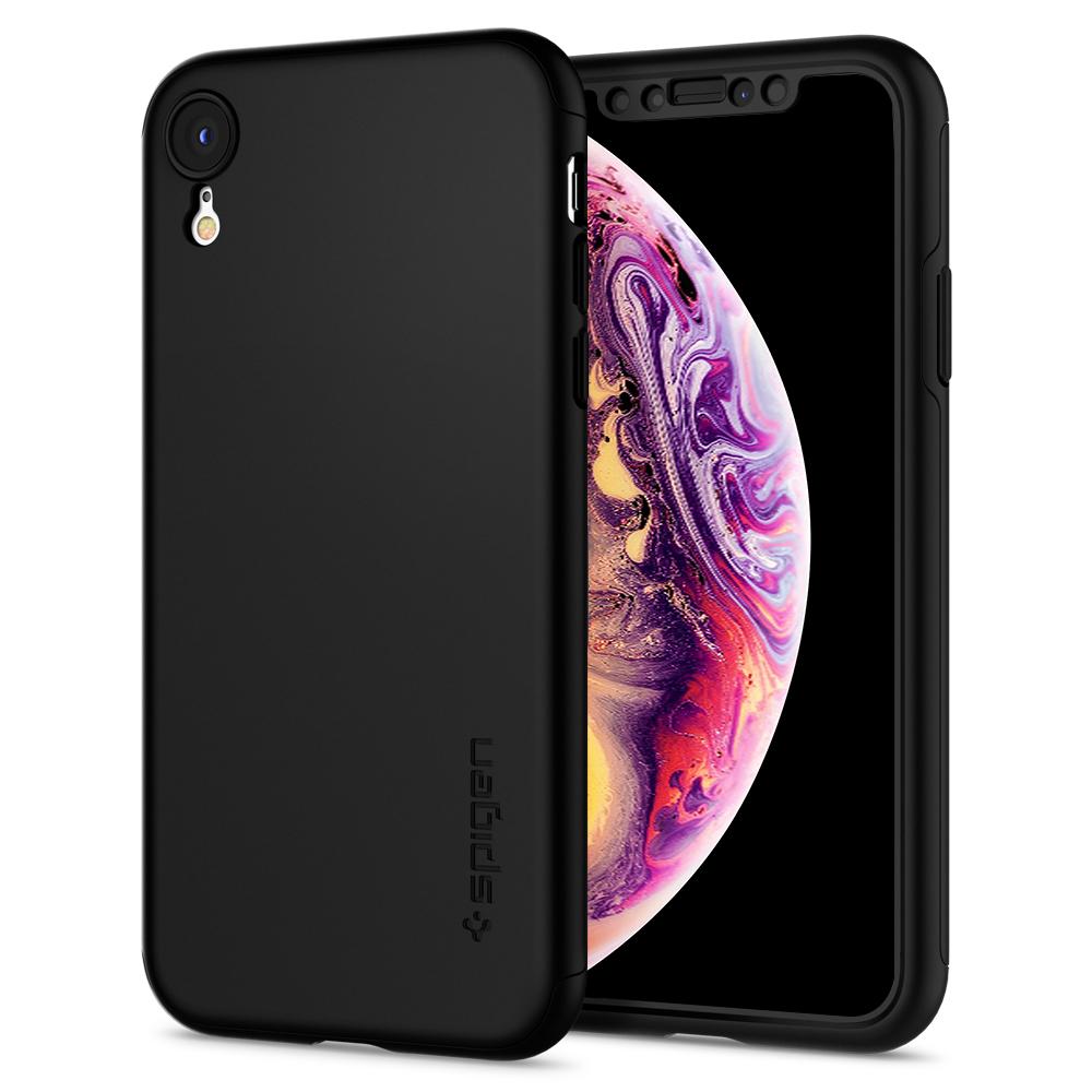 

Чехол + стекло Spigen для iPhone XR Thin Fit 360 Black