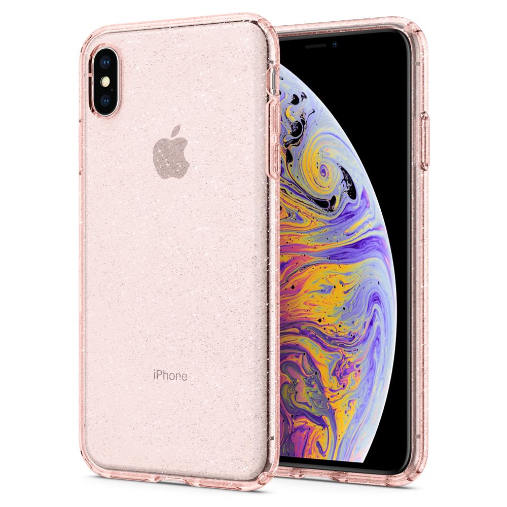 

Чехол Spigen для iPhone XS Max Liquid Crystal Glitter Rose Quartz