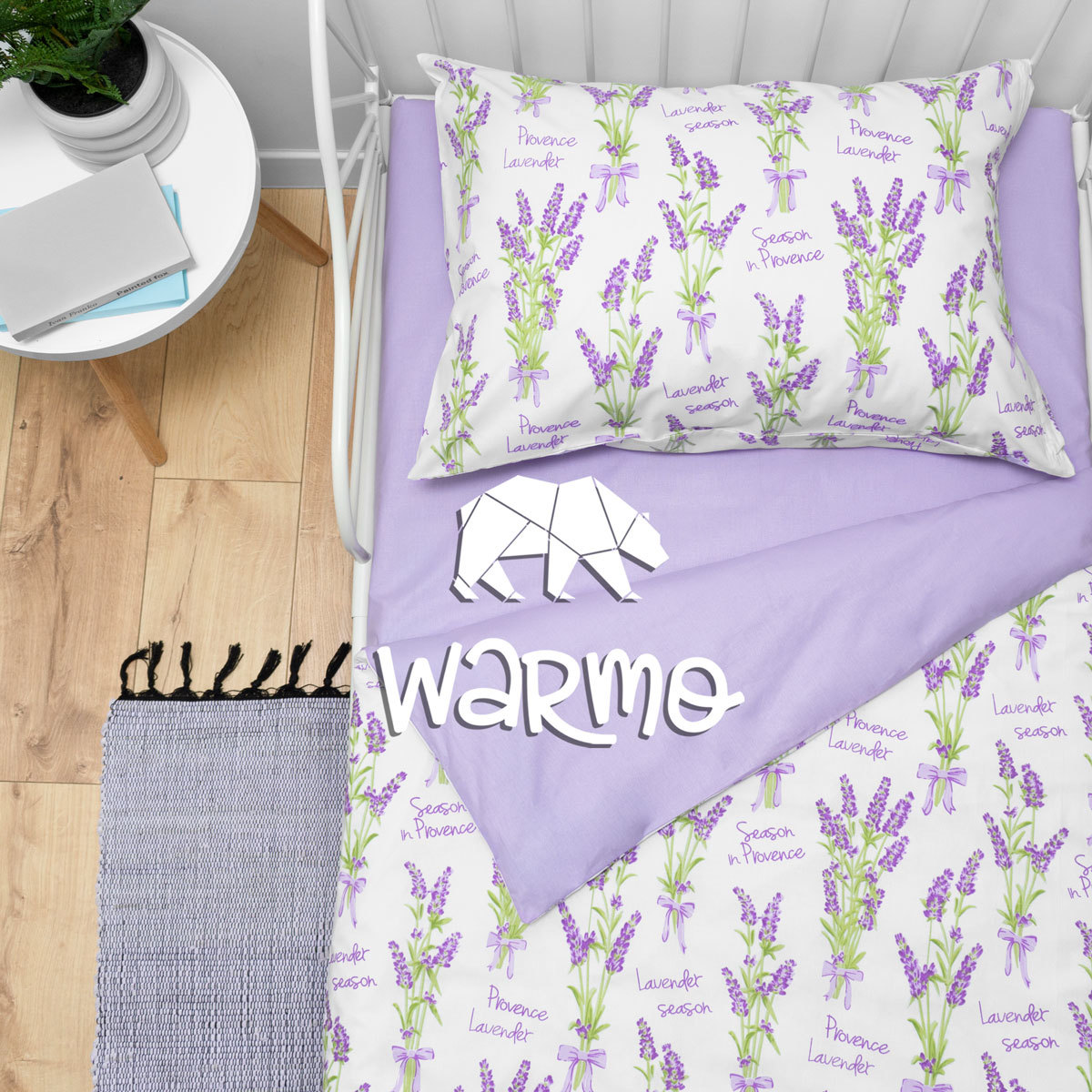 

Детское постельное белье Warmo Цветы лаванды 1,5-спальное ()