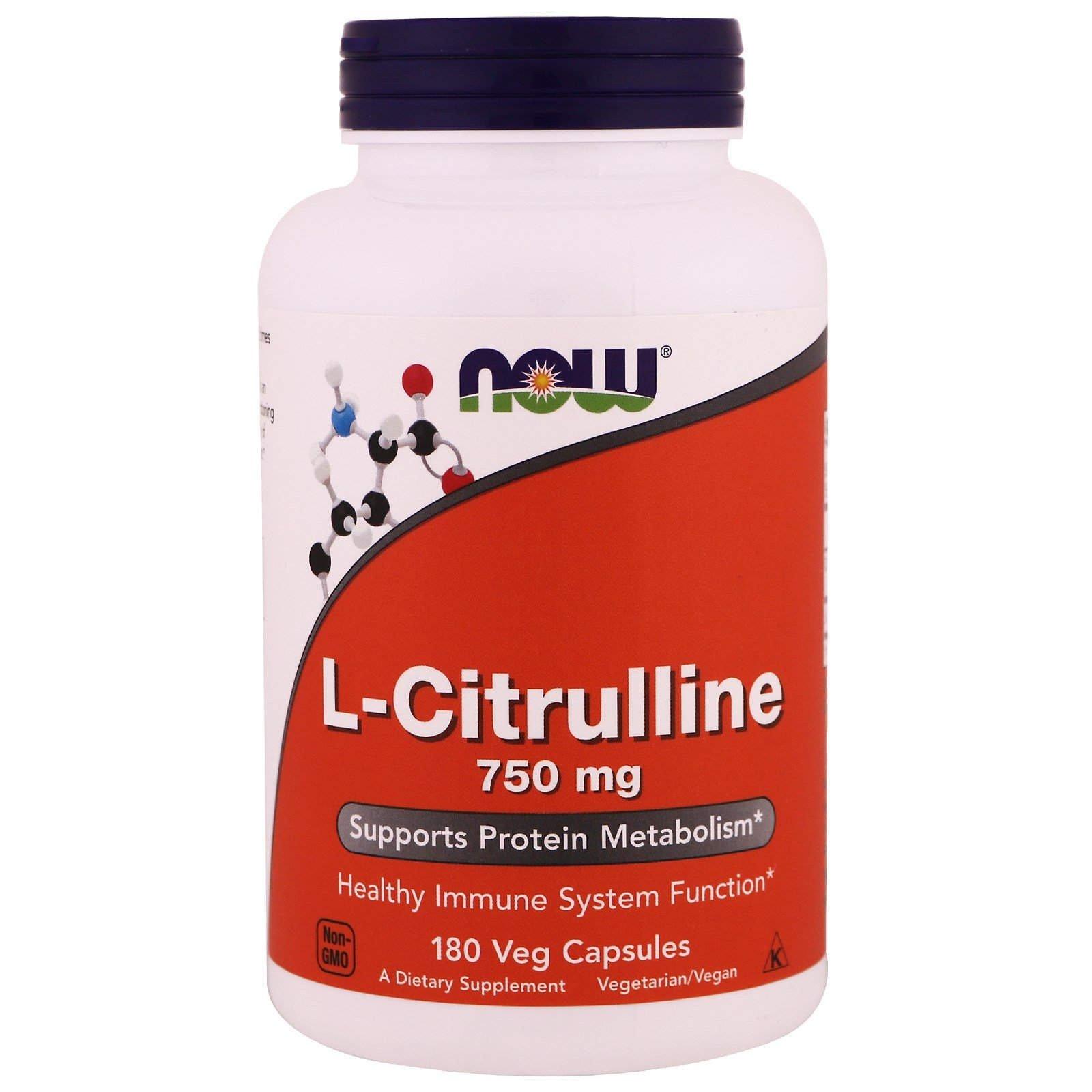 

L-Цитруллин Now Foods L-Citrulline 750 мг 180 капсул (444214)