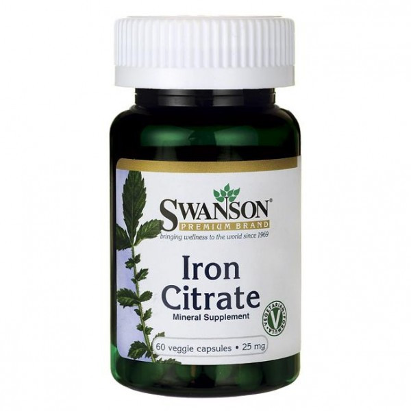

Витамины и минералы Swanson Iron Citrate 25 мг 60 капсул (445369)