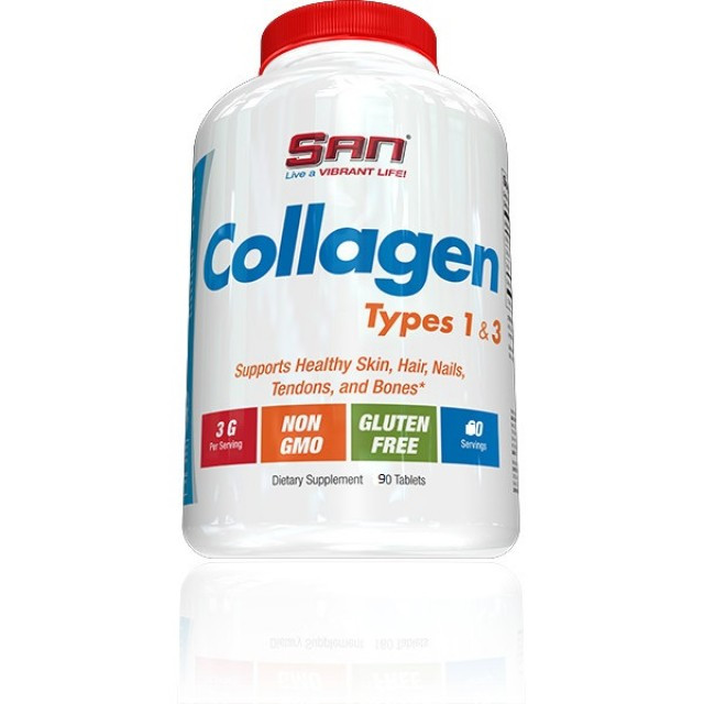 

Препараты для восстановления суставов и связок SAN Collagen Types 1 & 3 Powder 90 таблеток (446520)