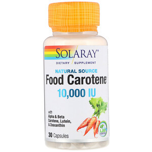 

Бета Каротин Solaray Food Carotene Natural Source 10.000 IU 30 капсул (444517)