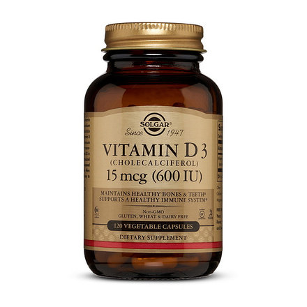 

Витамины и минералы Solgar Vitamin D3 600 IU 120 вег. капсул (445302)