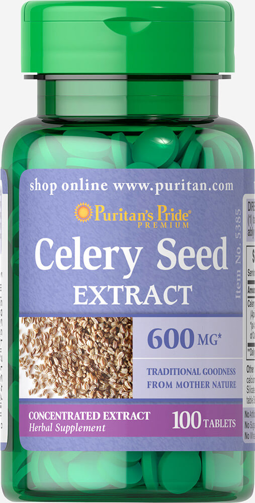 

Витамины и минералы Puritans Pride Celery Seed 600 мг 100 таблеток (445037)