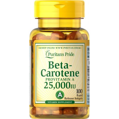 

Бета Каротин Puritans Pride Beta-Carotene (25.000 IU) 250 гель. капсул (444516)