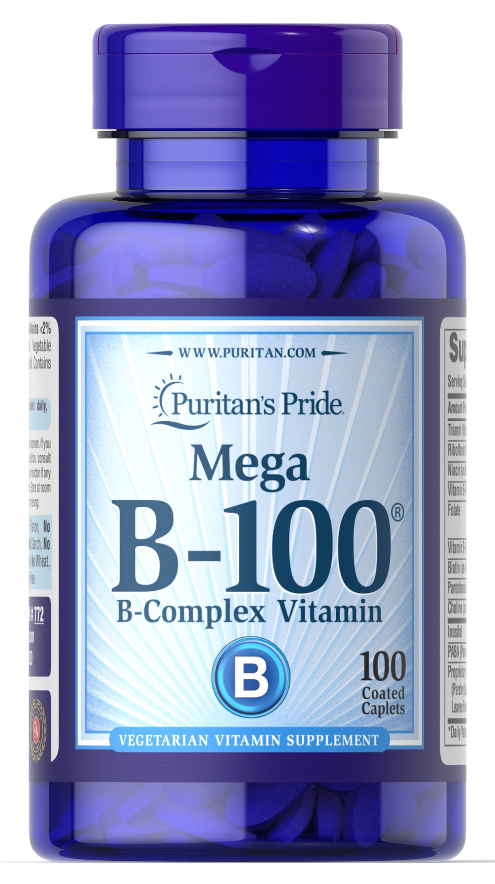 

Витамины и минералы Puritans Pride Vitamin B-100 Complex 100 капсул (445175)