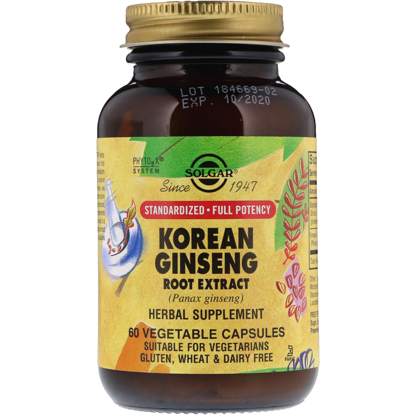 

Витамины и минералы Solgar Korean Ginseng Root Extract 60 капсул (445283)