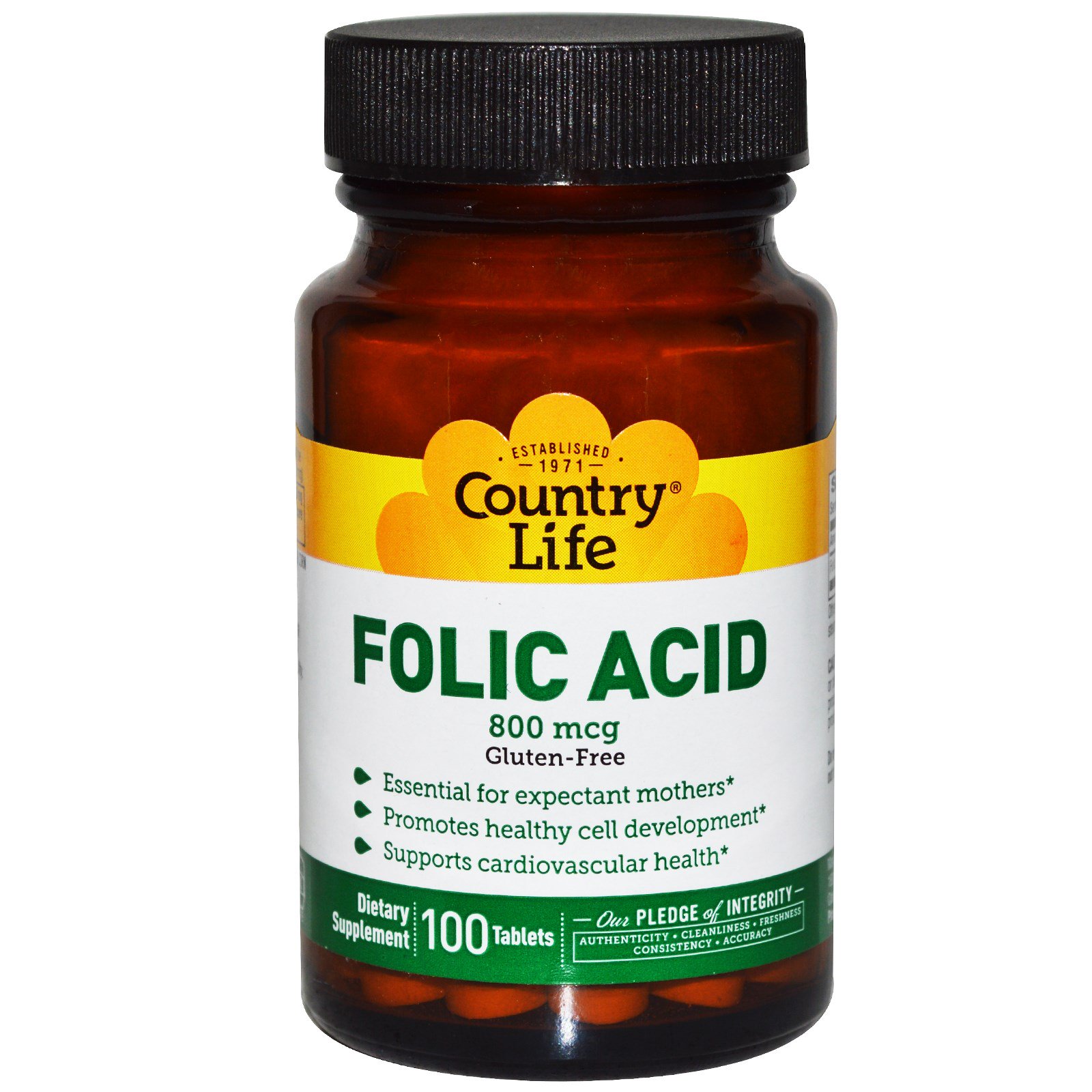 

Витамины и минералы Country Life Folic Acid 800 мкг 100 таблеток (444764)
