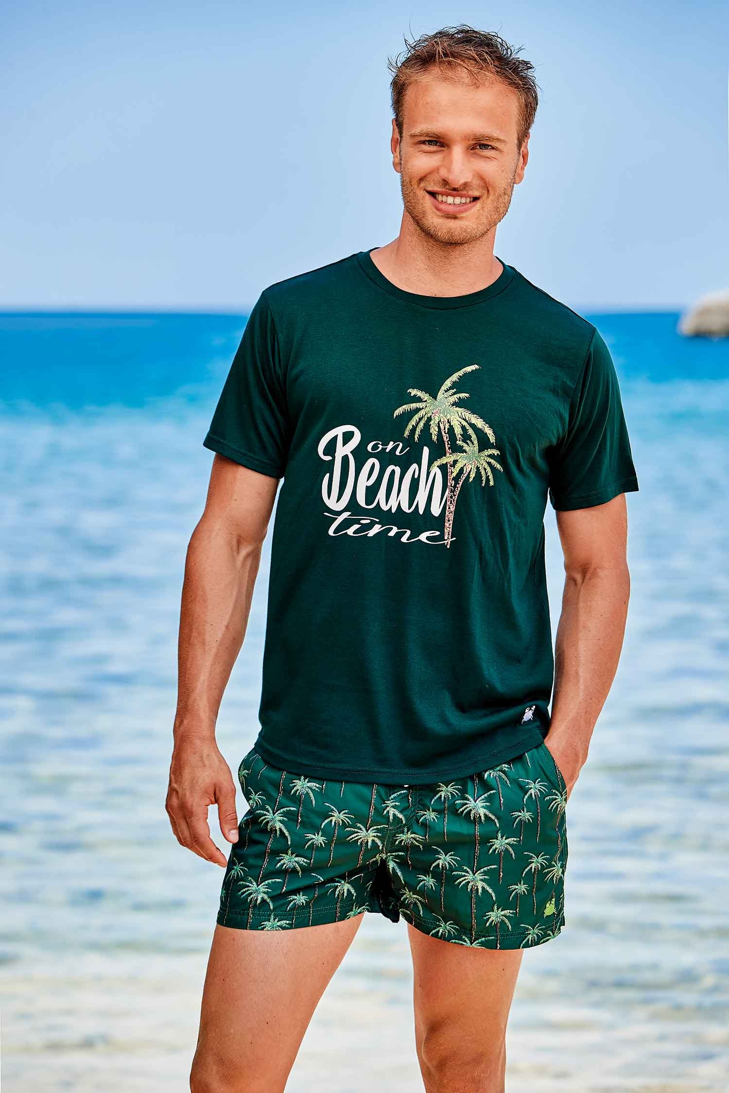 

Пляжная футболка для мужчин David DM21-B17 52(XL) Зеленый