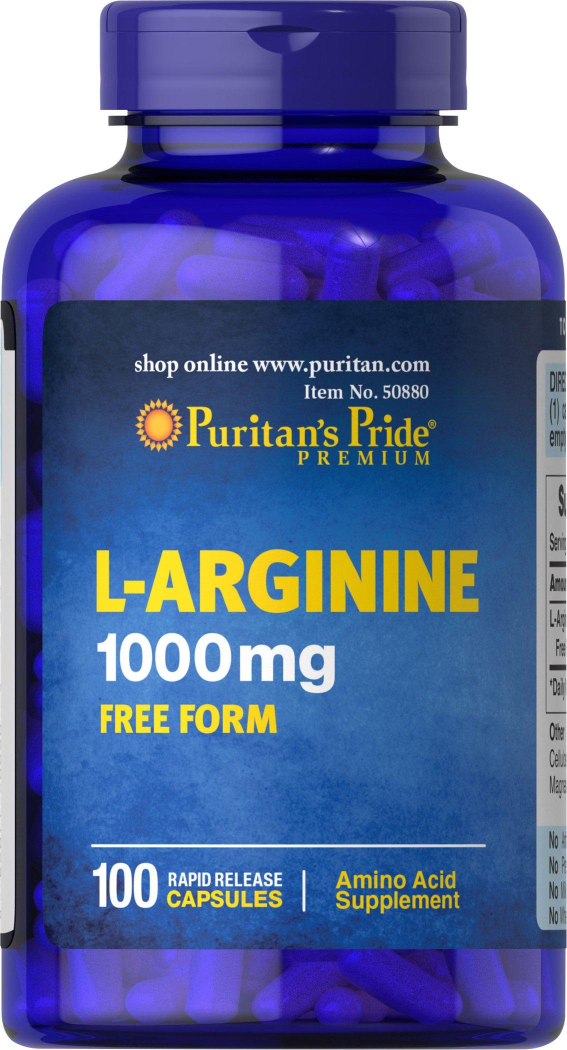 

Аминокислоты Puritans Pride L-Arginine 1000 мг 100 капсул (444306)
