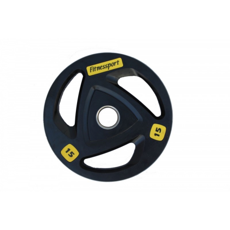 

Диск олимпийский обрезиненный Fitnessport черный 15 кг, код: 10246-S49