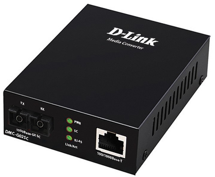 

Медіаконвертер D-Link DMC-G02SC 1xGE, 1x1000BaseSX MM, 550 м, SC