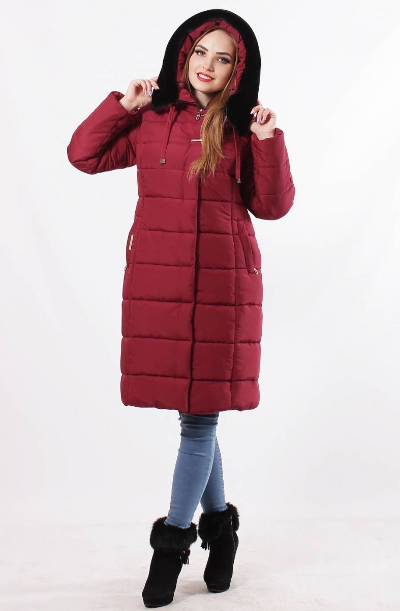 

Зимняя куртка К-35, цвет: Марсала, Murenna Furs,размер 56