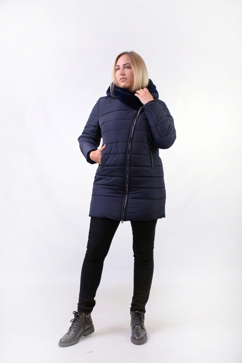 

Зимняя куртка к-61, цвет синий, Murenna Furs, размер 48
