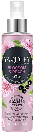 Акція на Мист увлажняющий парфюм для тела и волос Yardley Blossom & Peach Moisturising Fragrance Body Mist 200мл (5056179301511) від Rozetka UA