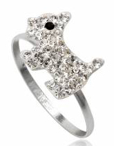 

Кольцо TN261.Серебро 925 с кристаллами Swarovski. Размер 17