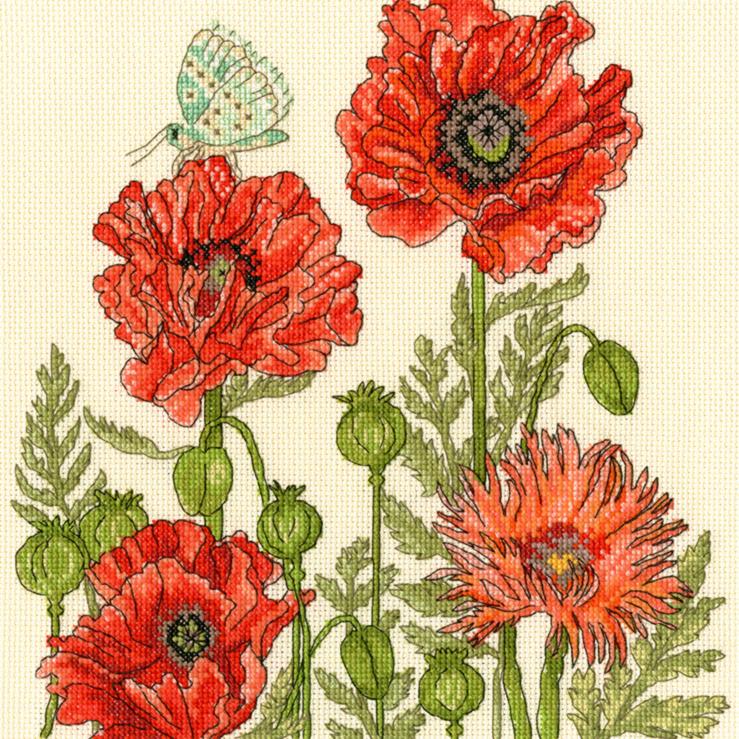 

Набор для вышивания крестом Poppy Garden Маковый сад Bothy Threads XFY1