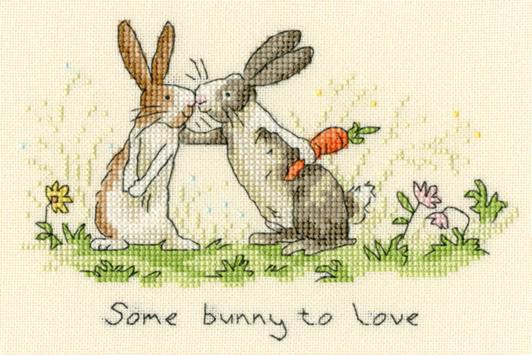 

Набор для вышивания крестом Some bunny to love Влюблённый кролик XAJ3 Bothy Threads