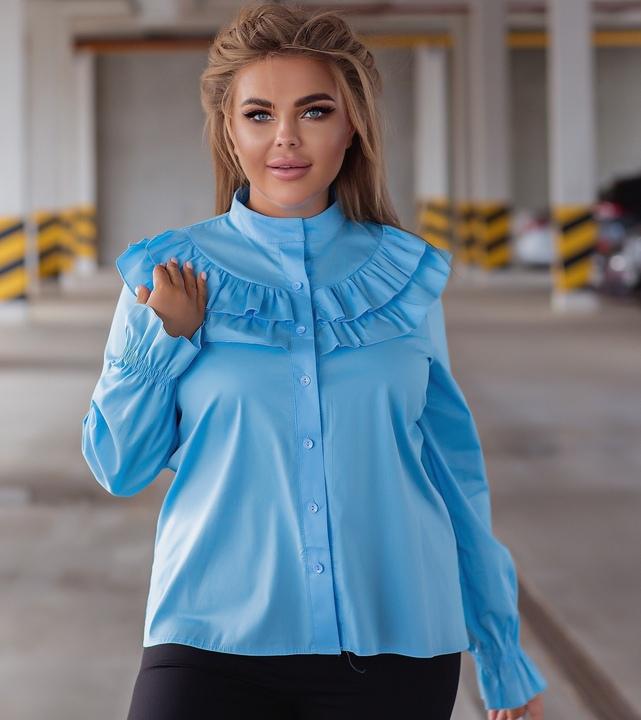 

Блузка G&M k-83853 - Размер цвет голубой, Блузка G&M k-83853 50-52 Размер цвет голубой