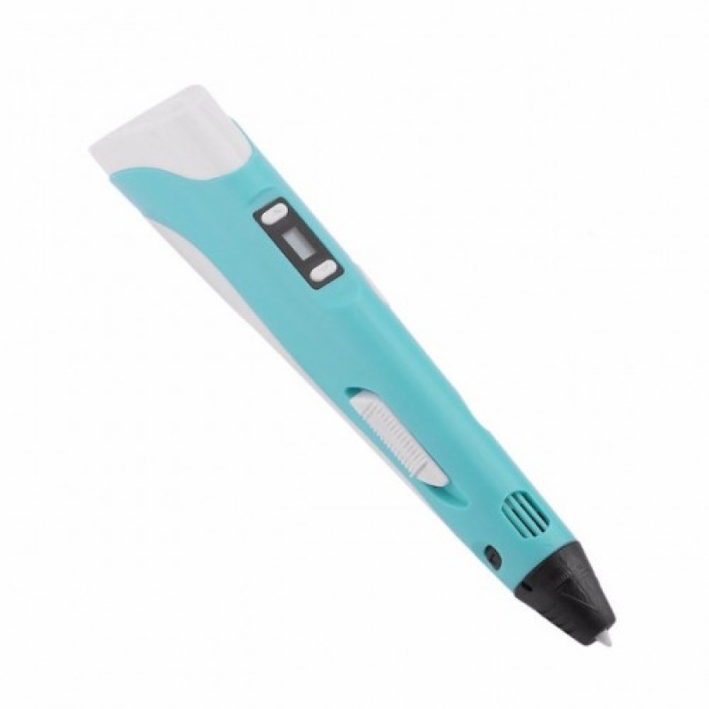 

3D ручка для рисования с экраном Pen3 MyRiwell с LCD дисплеем + трафарет Голубая 47940