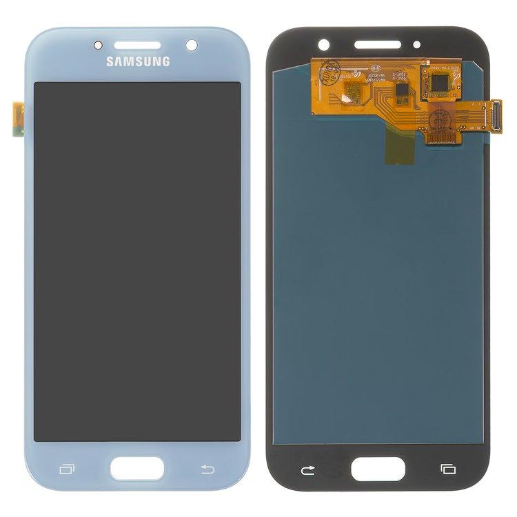 

Дисплей для мобильного телефона Samsung A5 2017/A520, голубой, с тачскрином, OLED