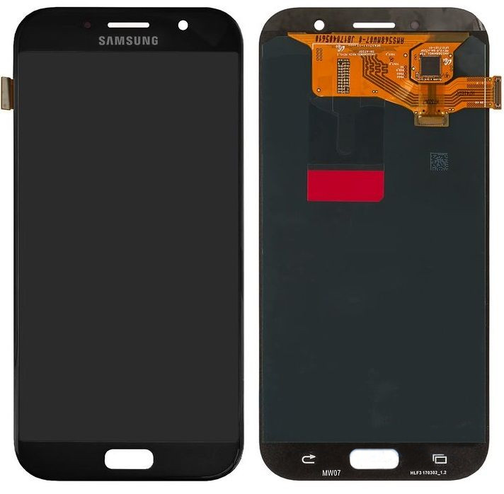 

Дисплей для мобильного телефона Samsung A7 2017/A720, черный, с тачскрином, TFT, (яркость регулируется) [High Copy]